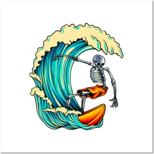 Skull Surfing Posters and Art